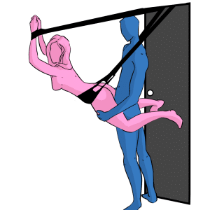 door swing lunge sex position